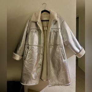 Avec Les Filles Silver Teddy Jacket